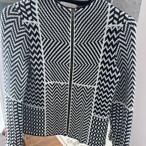 Banana Republic Black and White Knit Jacket